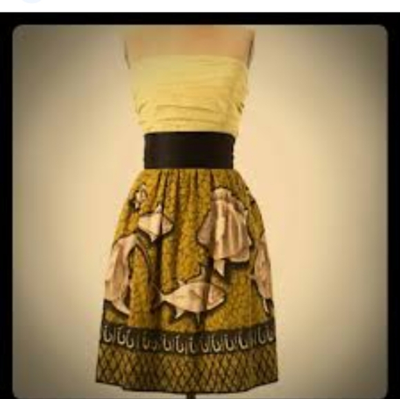 Anthropologie Virginia Vanessa Baxter Bay Fish Print Cocktail Dress Size 2 - Picture 2 of 11